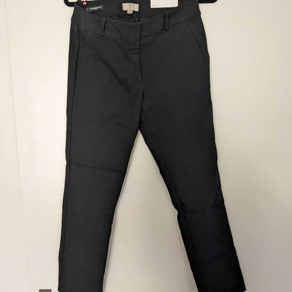 NWT Loft Modern Skinny 6 Petite Black Pants